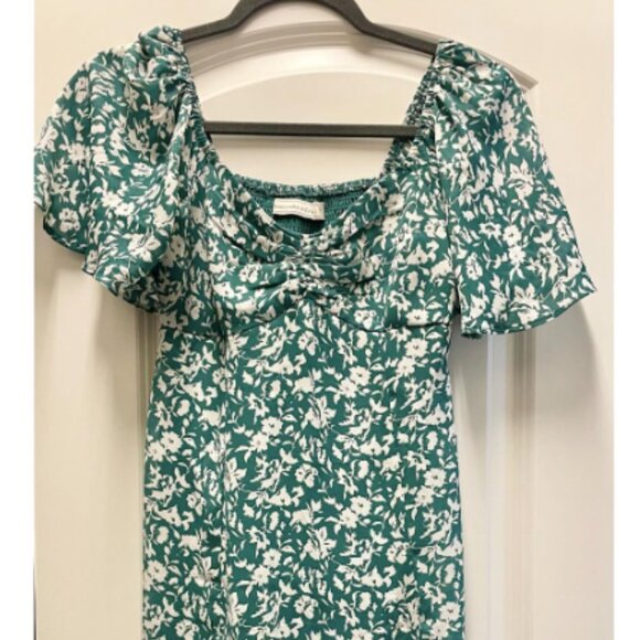 Abercrombie XS Green & White Print Dress - Picture 1 of 1